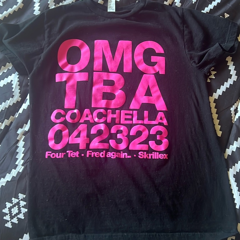 OMG TBA Coachella merch